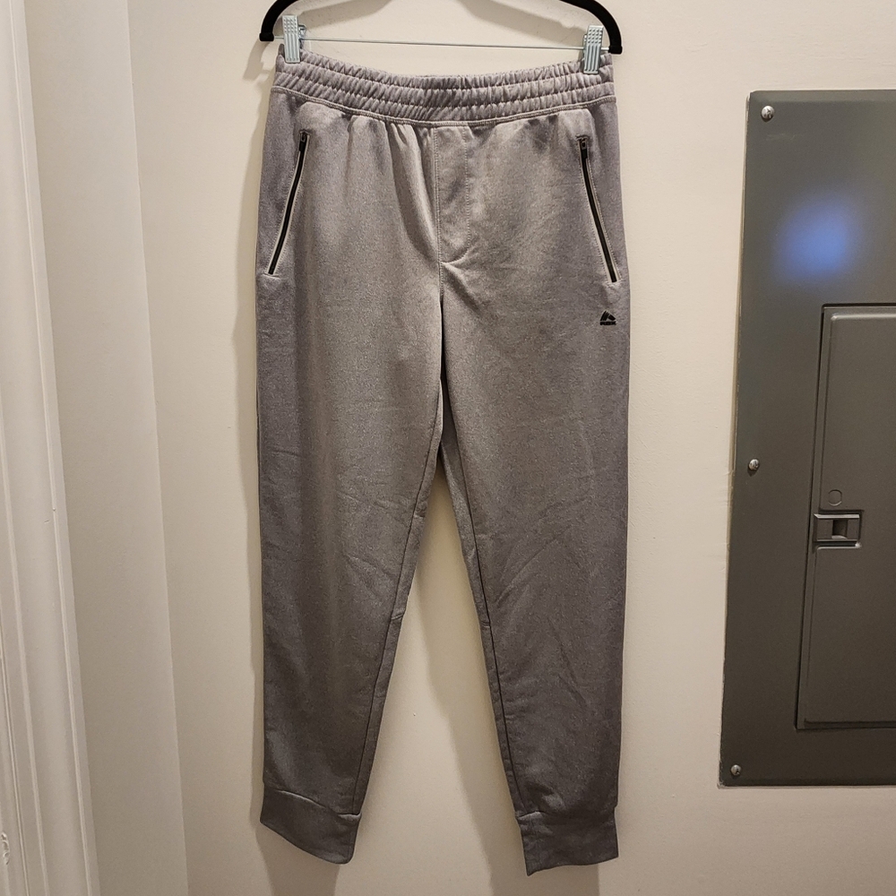 Men's Grey RBX Gym Joggers With Zipper Pockets